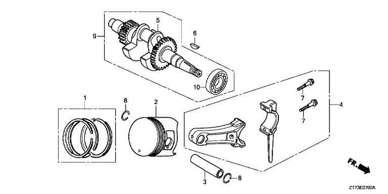 PISTON VILEBREQUIN EU30is HONDA