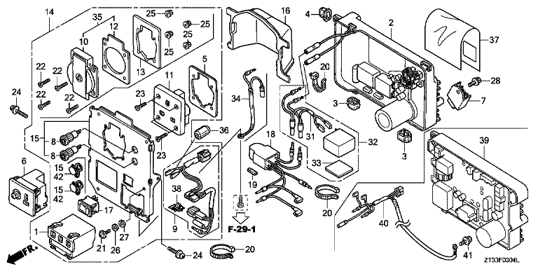 TABLEAU RECEPTACLE PRISE EU10i HONDA