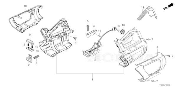 F-1 CACHE PRINCIPAL & POIGNEE D'ACCELERATION