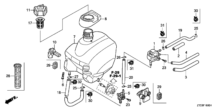 RESERVOIR A CARBURANT EU10i HONDA