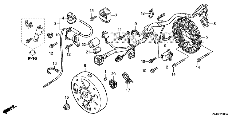 ROTOR STATOR EU22i HONDA