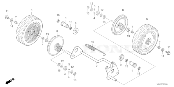 F-9 ROUE ARRIERE