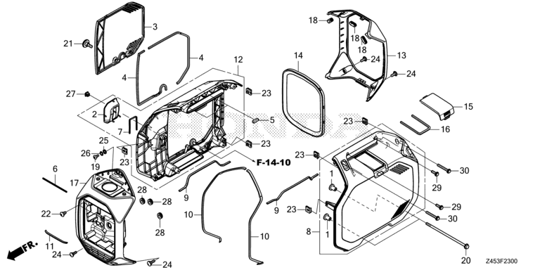 PANNEAU LATERAL COUVERCLE EU32i HONDA