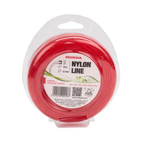 Fil Nylon Silencieux Rouge 2,7 mm x 12 m – Réf. 72511-VF9-012SLRE – Pour Débroussailleuses Honda
